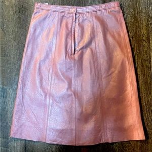 BCBGMaxAzria Pink Leather Knee Length Skirt Size 4